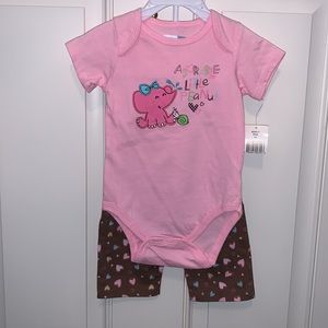 Vitamin Baby, NWT, 9-12m, Two pc Set, S/S Onesie and Matching Pants